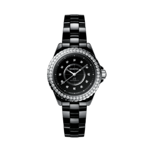 Chanel J12 Watch Diamond Bezel Calibre 12.2 - 33mm Black Dial